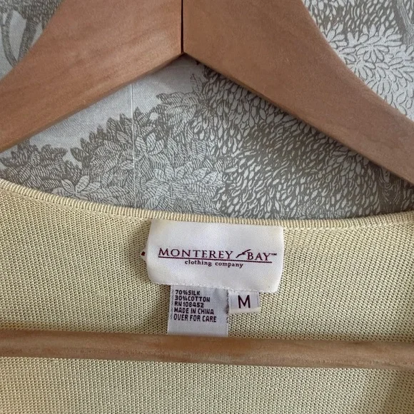 Vintage Silk cotton blend yellow ruffled cardigan - Picture 3 of 9